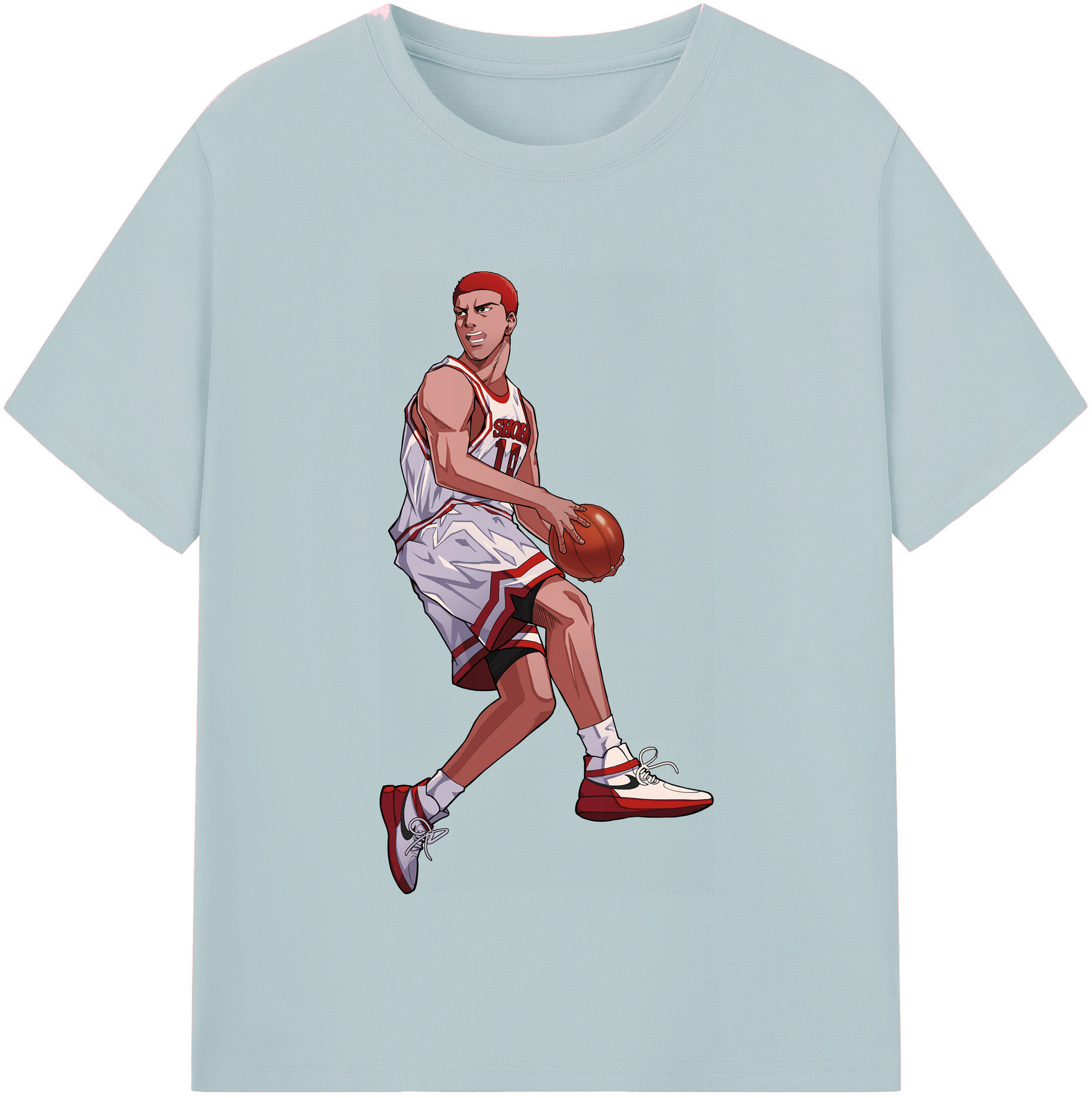 SLAM DUNK／スラムダンク 綿100％半袖Tシャツ（フロントプリント）